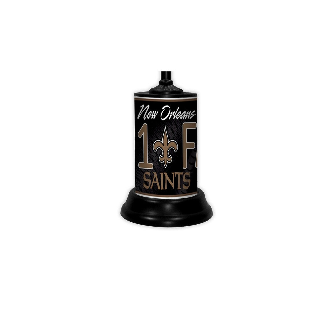 NFL 18-inch Desk/Table Lamp with Shade, #1 Fan with Team Logo, New Orleans Saints - 18x10x10