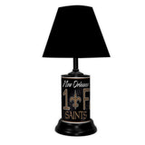 NFL 18-inch Desk/Table Lamp with Shade, #1 Fan with Team Logo, New Orleans Saints - 18x10x10