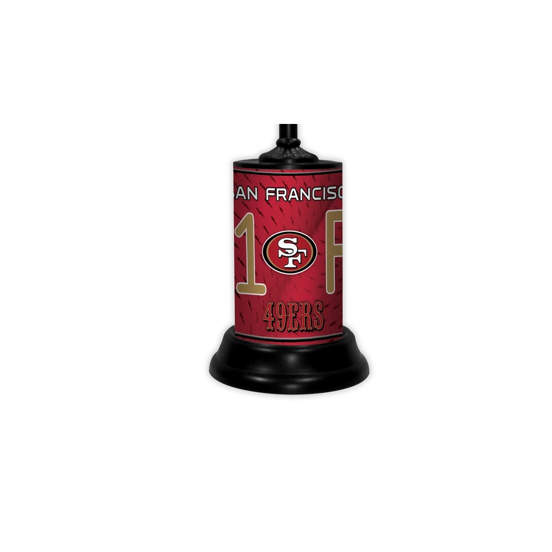 NFL 18-inch Desk/Table Lamp with Shade, #1 Fan with Team Logo, San Francisco 49ers - 18x10x10