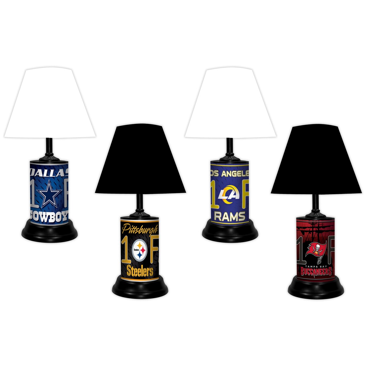 NFL 18-inch Desk/Table Lamp with Shade, #1 Fan with Team Logo, San Francisco 49ers - 18x10x10