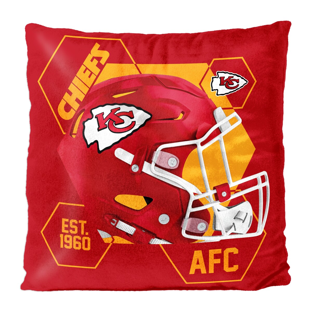 NFL Kansas City Chiefs Connector 16 Inch Velvet Reverse Pillow
