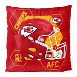 NFL Kansas City Chiefs Connector 16 Inch Velvet Reverse Pillow