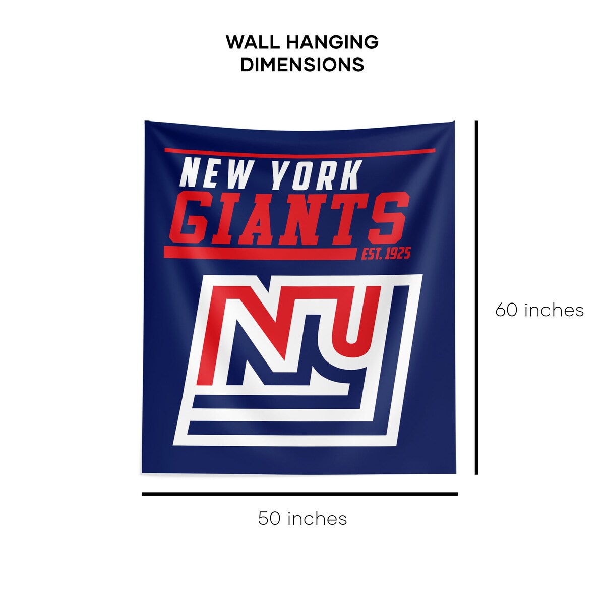 NFL New York Giants 40 YD Dash Legacy Wall Hanging - 50"x60"