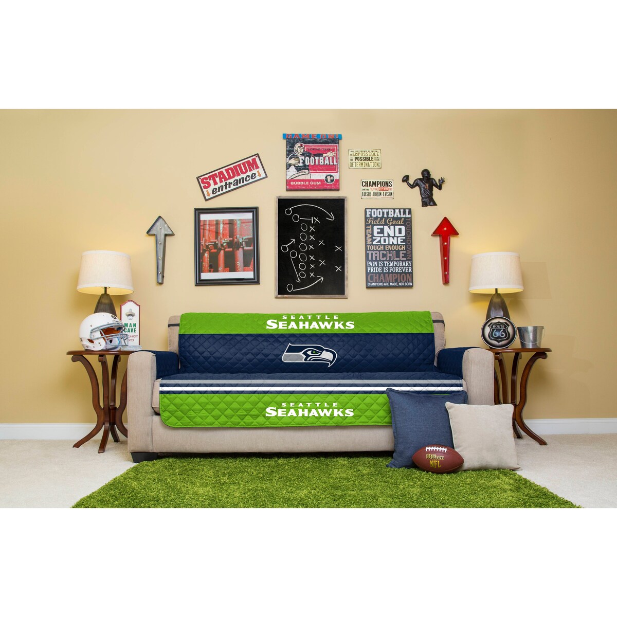 NFL Seattle Seahawks-Furniture Protectors Sofa