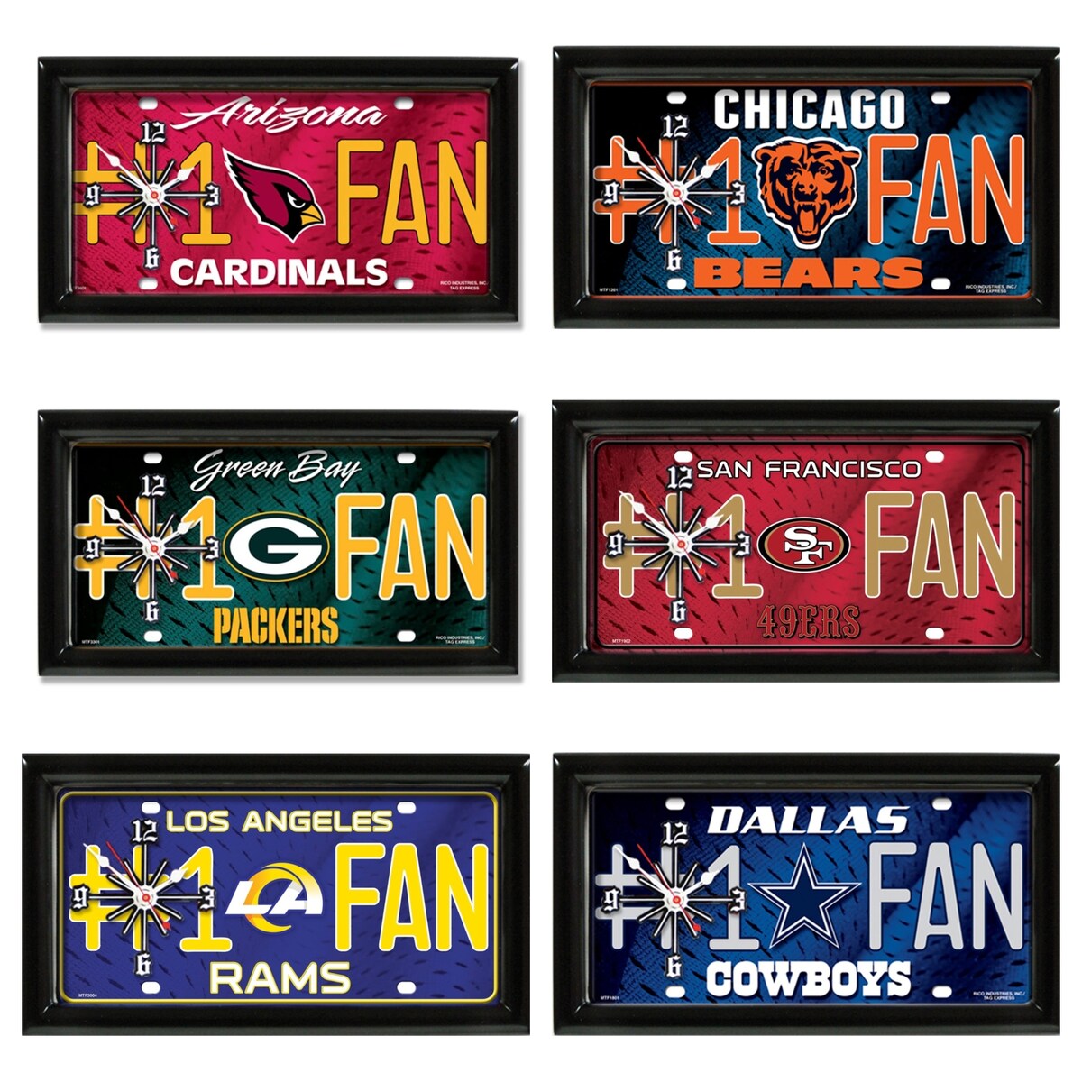 NFL Wall/Desk Analog Clock, #1 Fan with Team Logo - Baltimore Ravens