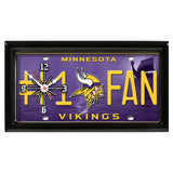 NFL Wall/Desk Analog Clock, #1 Fan with Team Logo - Minnesota Vikings