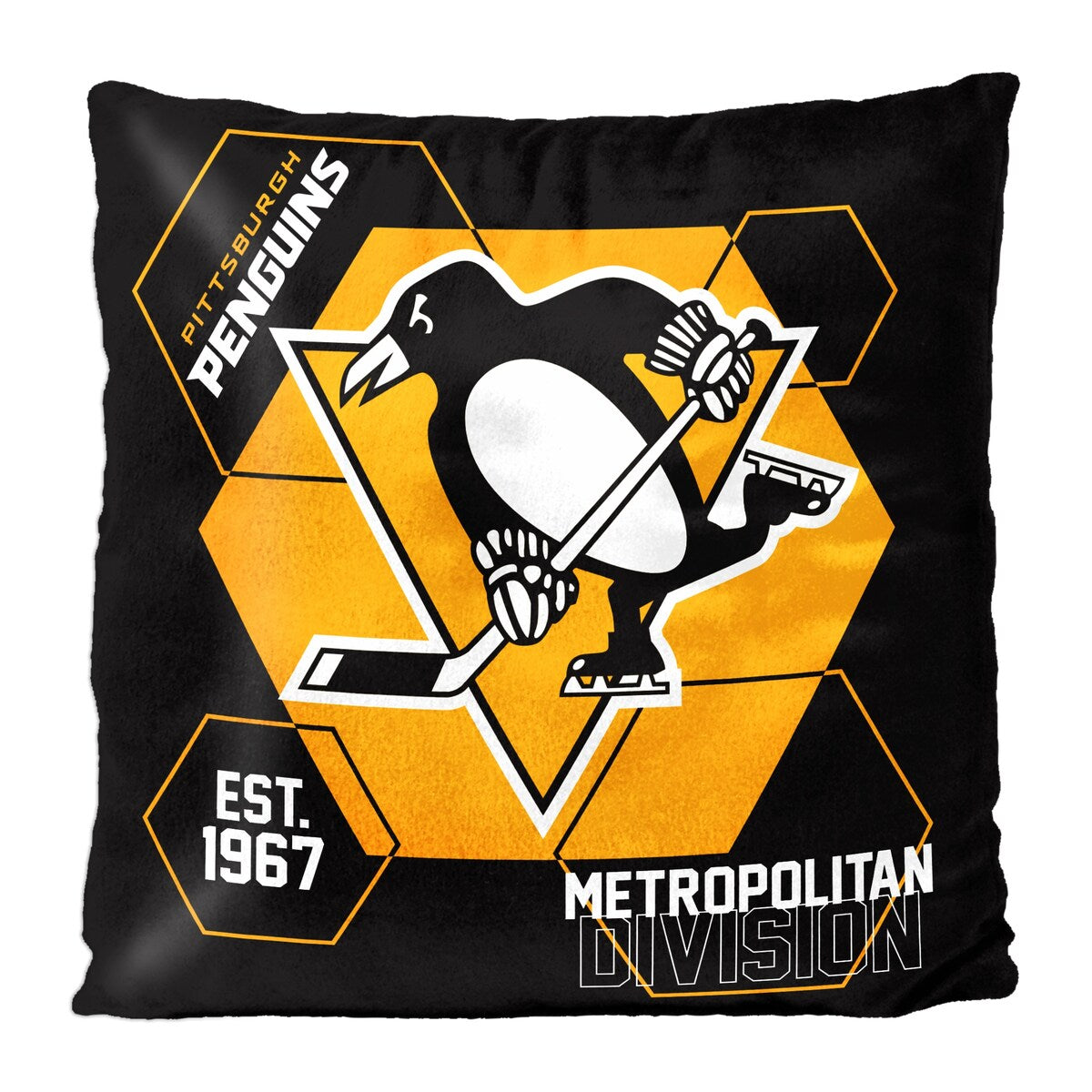 NHL Pittsburgh Penguins Connector 16 Inch Velvet Reverse Pillow