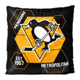 NHL Pittsburgh Penguins Connector 16 Inch Velvet Reverse Pillow