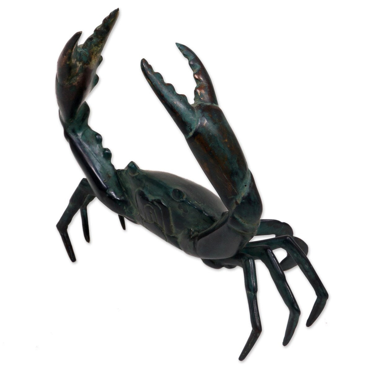 NOVICA Bronze Sculpture, 'Sanur Crab' (Indonesia) - 3.9