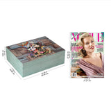 NOVICA Handmade Floral Cats Decoupage Wood Decorative Box - 3.4" H x 10.25" W x 7.75" D
