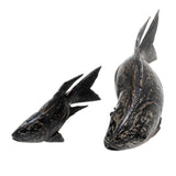 NOVICA Handmade Koi Fish Wood Statuettes (Pair)