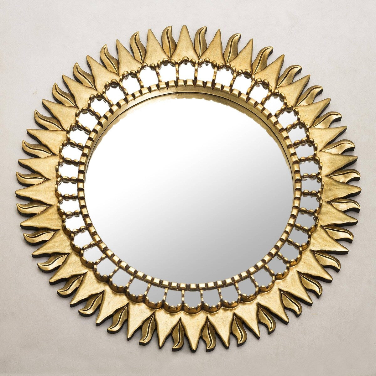 NOVICA Inca Sunburst Mohena Mirror