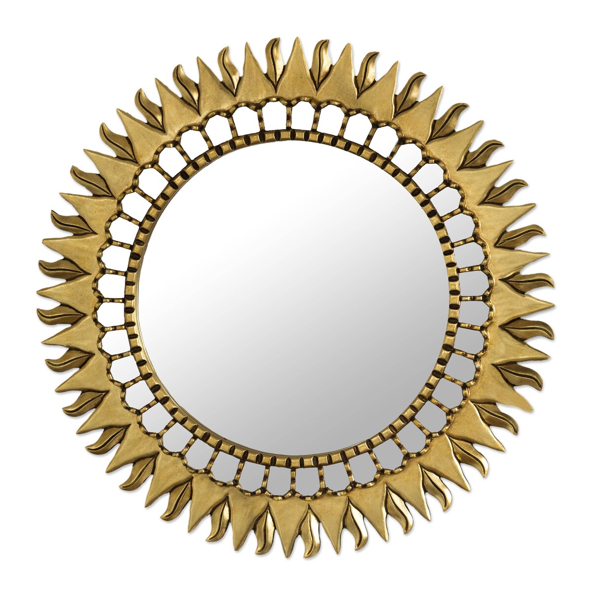 NOVICA Inca Sunburst Mohena Mirror