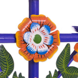 NOVICA Margarita Temple in Blue Recycled metal candelabra,