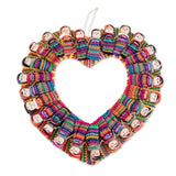NOVICA Quitapena Love, Cotton wreath - 9.5" H x 9.5" W x 0.6" D