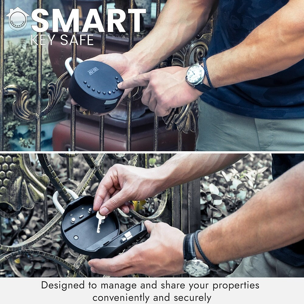 NUSET Smart-Box Series: Electronic Combination Lockbox, Smart Key Storage Box, Wall Mount
