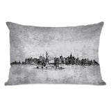 NYC Skyline - Gray 14x20 Pillow by OBC