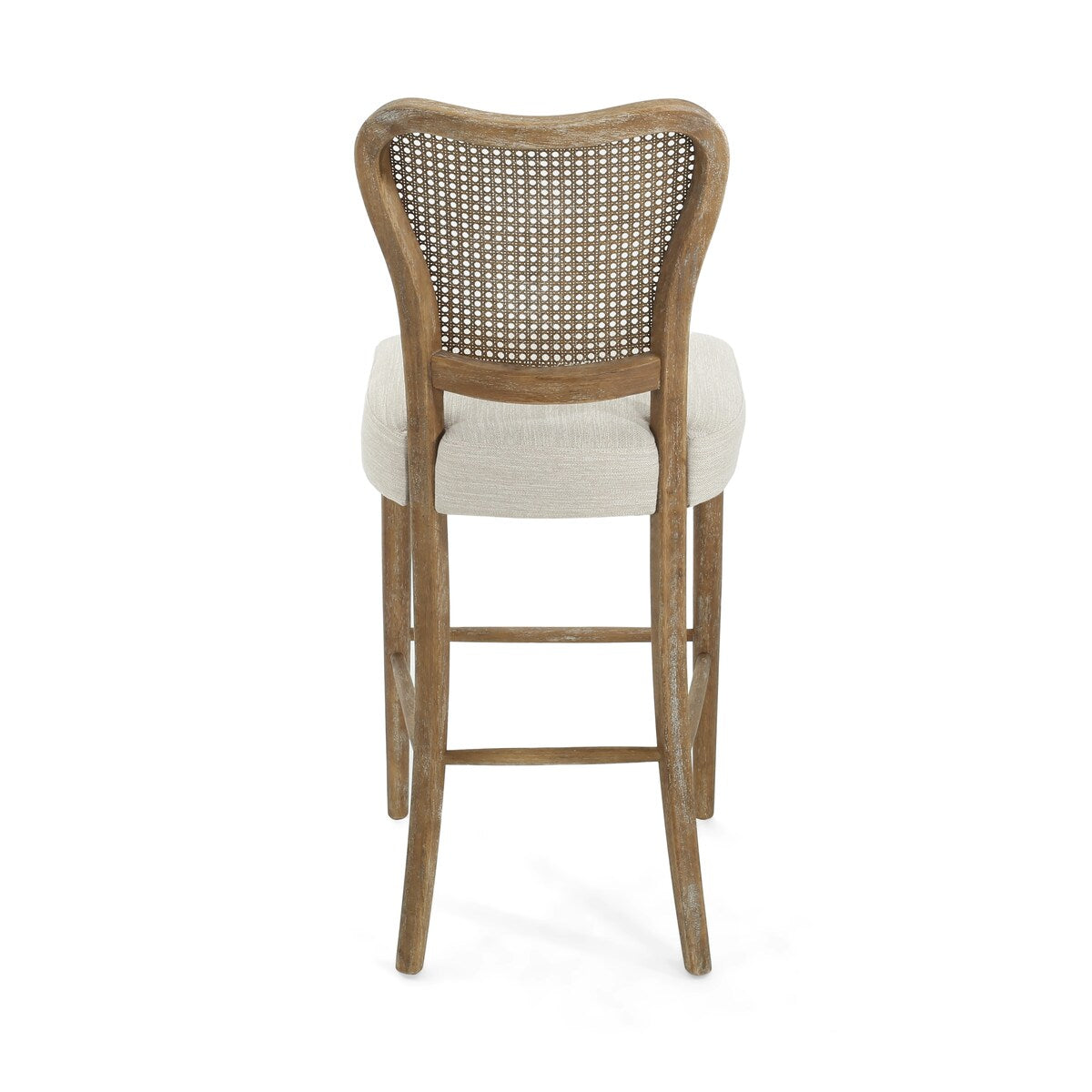 Naci Rubberwood Farmhouse 30-Inch Barstool with Cane Backrest (set of 2) by Christopher Knight Home