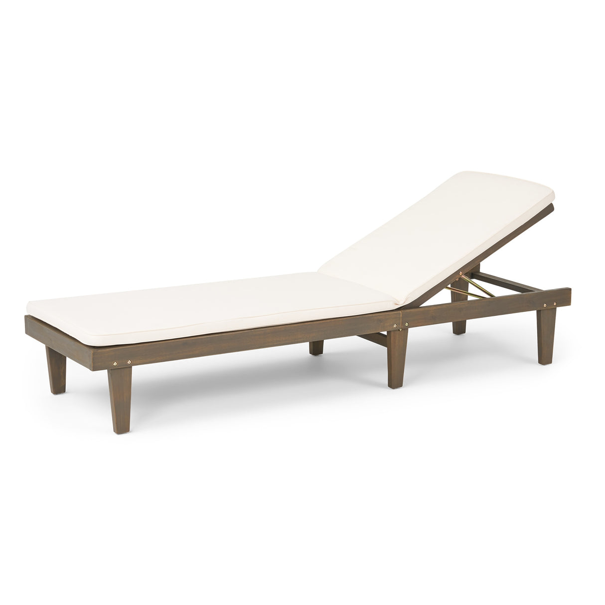 Nadine Outdoor Acacia Wood Cushioned Chaise Lounge Set by Christopher Knight Home