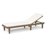 Nadine Outdoor Acacia Wood Cushioned Chaise Lounge Set by Christopher Knight Home