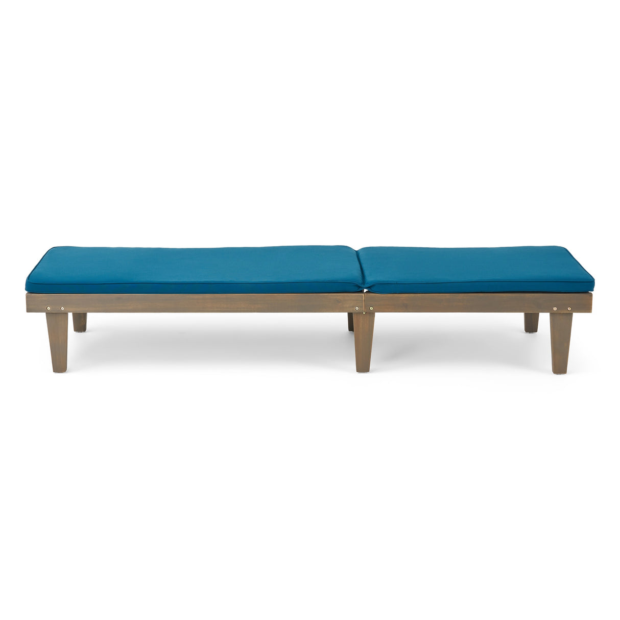 Nadine Outdoor Acacia Wood Cushioned Chaise Lounge Set by Christopher Knight Home