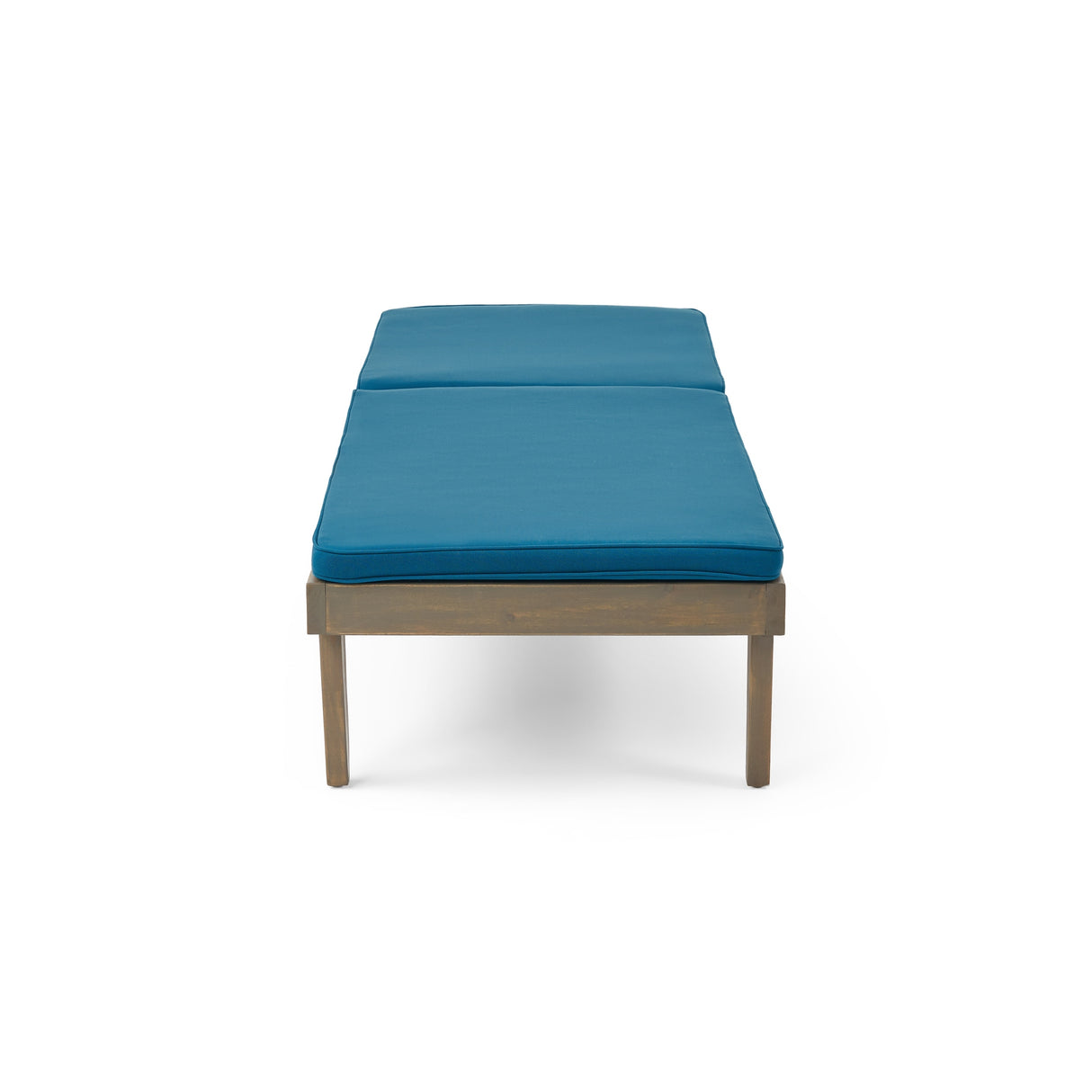 Nadine Outdoor Acacia Wood Cushioned Chaise Lounge Set by Christopher Knight Home