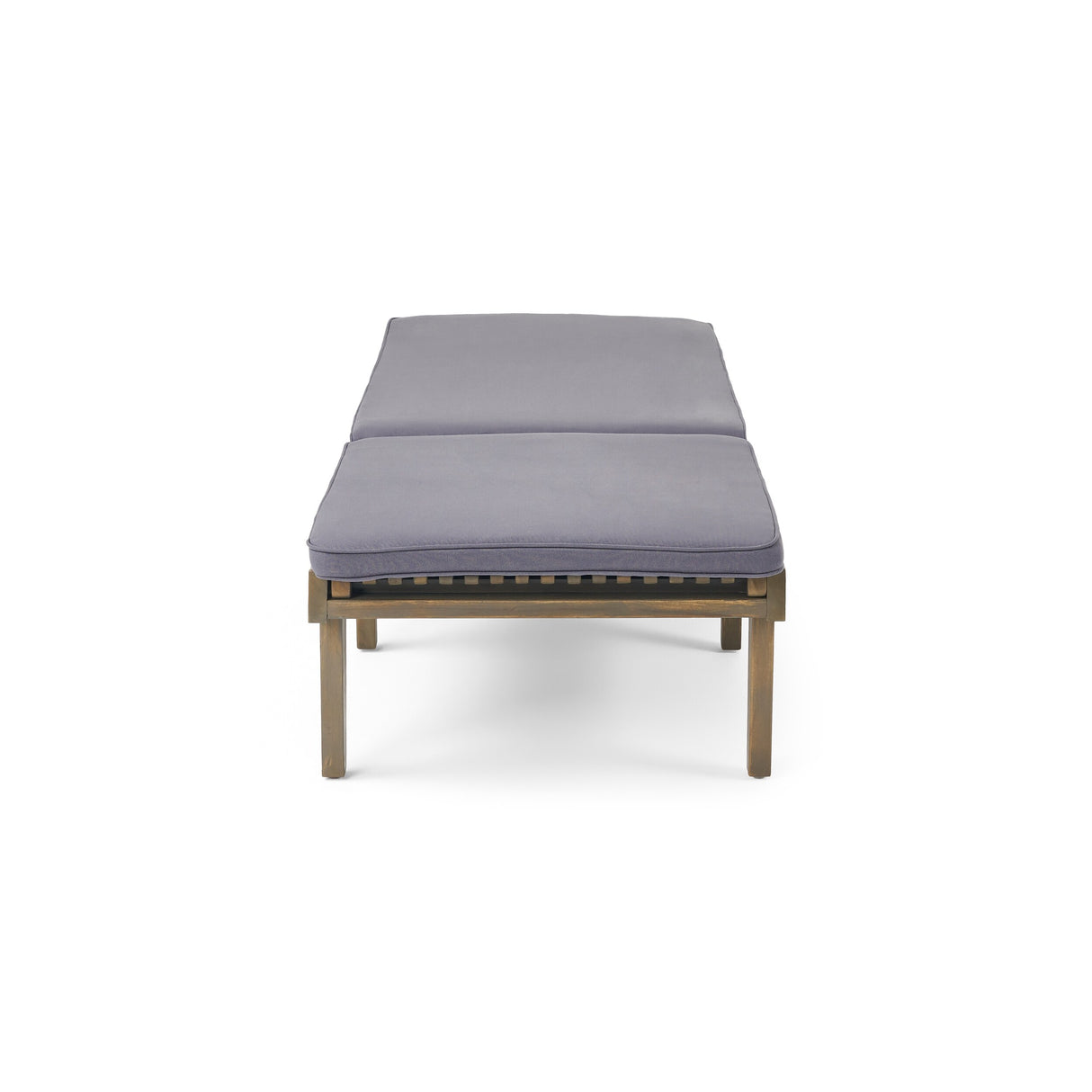 Nadine Outdoor Acacia Wood Cushioned Chaise Lounge Set by Christopher Knight Home