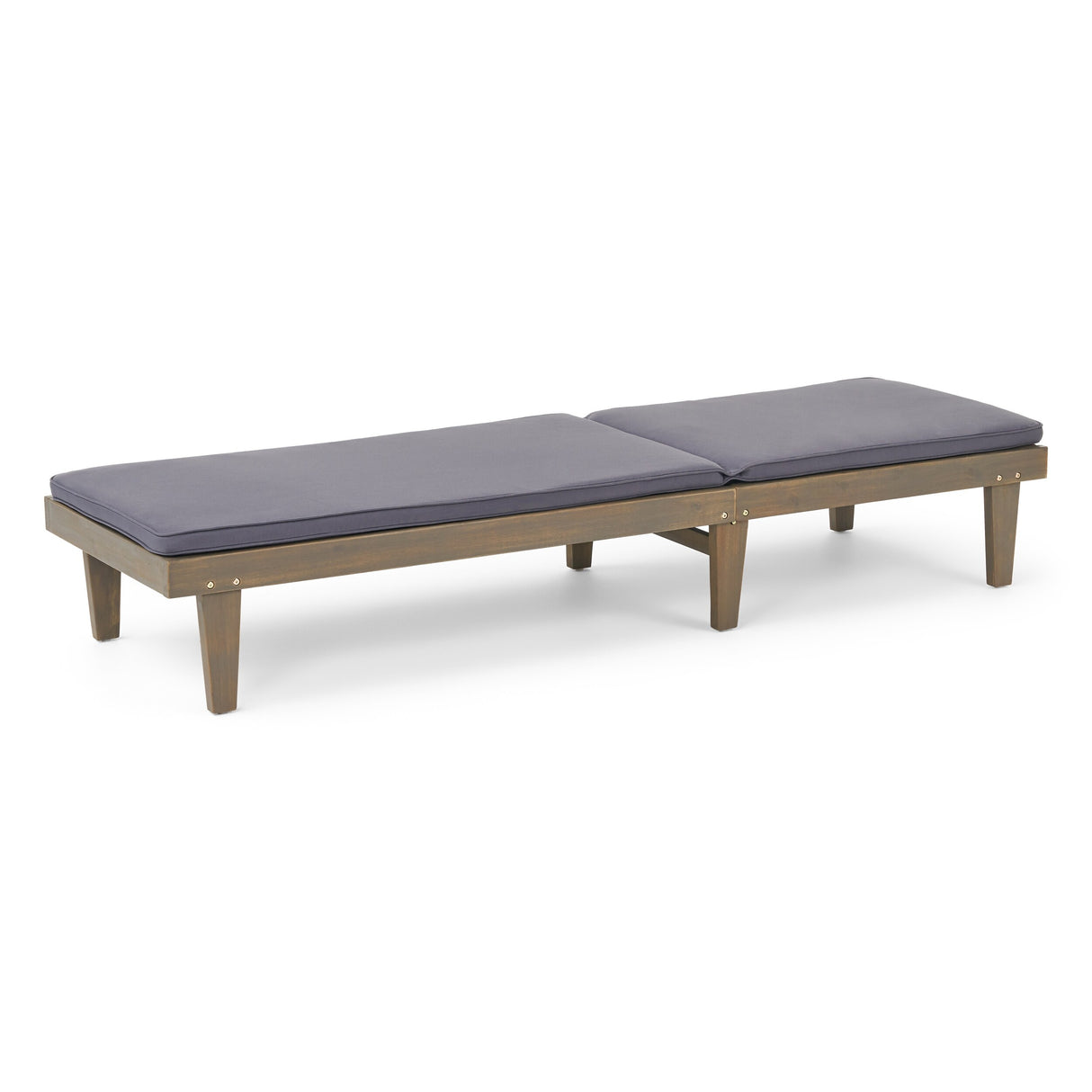 Nadine Outdoor Acacia Wood Cushioned Chaise Lounge Set by Christopher Knight Home