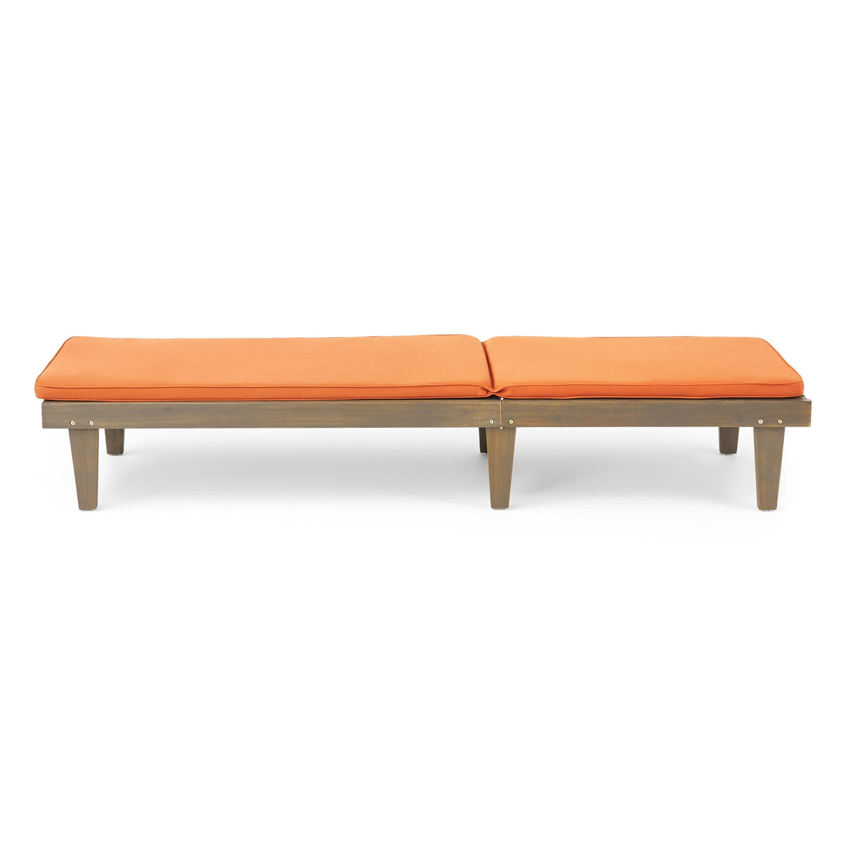 Nadine Outdoor Acacia Wood Cushioned Chaise Lounge Set by Christopher Knight Home