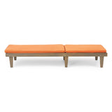 Nadine Outdoor Acacia Wood Cushioned Chaise Lounge Set by Christopher Knight Home