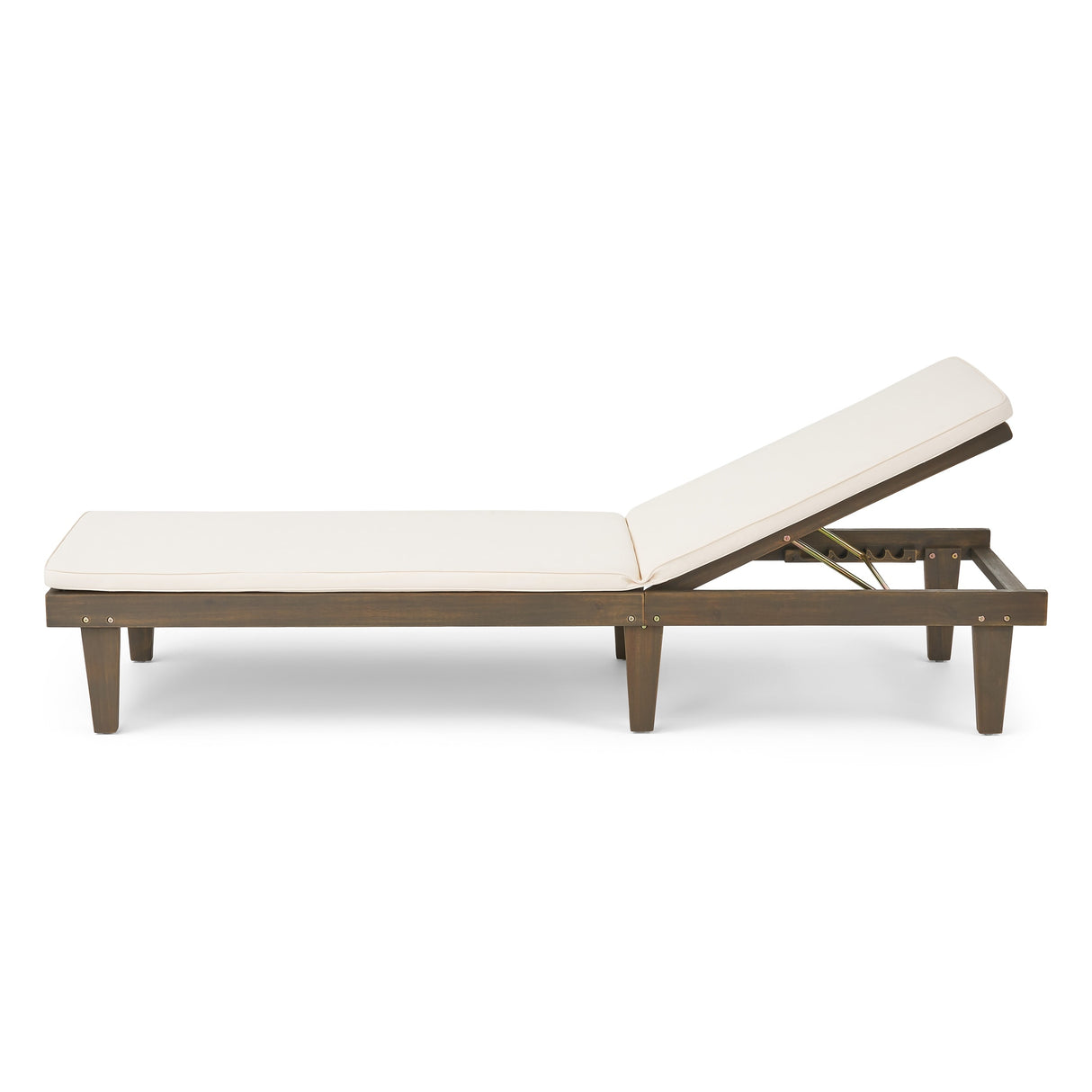Nadine Outdoor Acacia Wood Cushioned Chaise Lounge Set by Christopher Knight Home