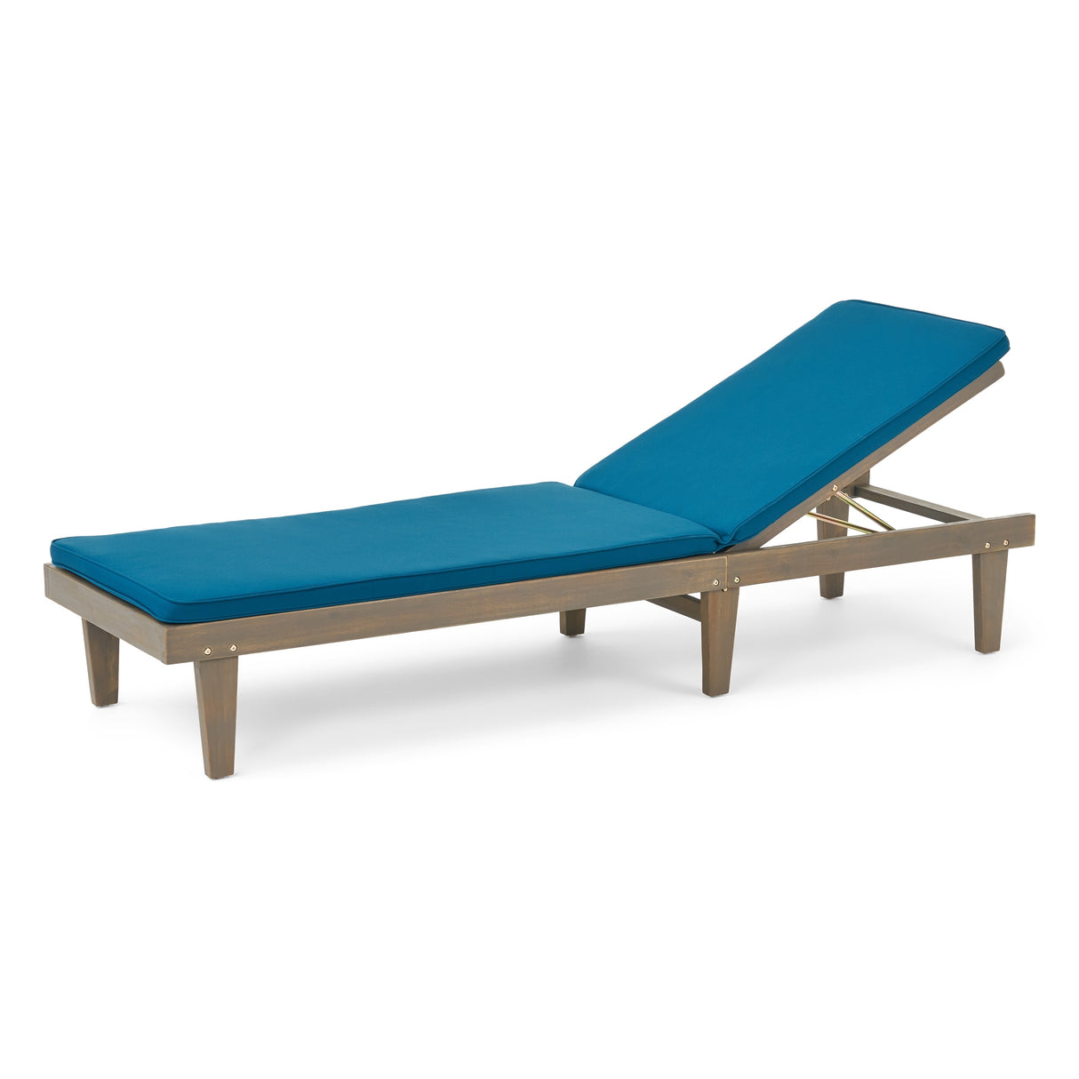 Nadine Outdoor Acacia Wood Cushioned Chaise Lounge Set by Christopher Knight Home