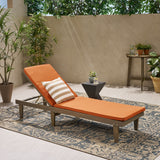 Nadine Outdoor Acacia Wood Cushioned Chaise Lounge Set by Christopher Knight Home