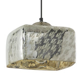 Nadya River of Goods Painted Silver Glass and Metal Square Shade Pendant Light - 10"x 10"x 8.5/73.5"
