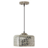 Nadya River of Goods Painted Silver Glass and Metal Square Shade Pendant Light - 10"x 10"x 8.5/73.5"