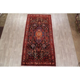 Nahavand Geometric Hand Knotted Wool Persian Rug - 10'5" x 5'3" Runner