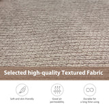 Nailheaded Textured Fabric 3 pieces Sofa Set, L Sectional Sofa with Ottoman,Reversible Storage Chaise
