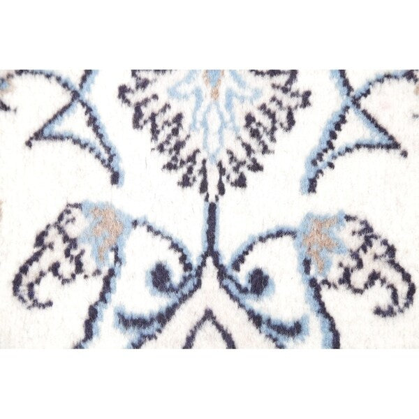 Nain Floral Hand Knotted Wool Persian Rug - 4'8" x 2'3" Runner