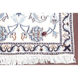 Nain Floral Hand Knotted Wool Persian Rug - 4'8" x 2'3" Runner