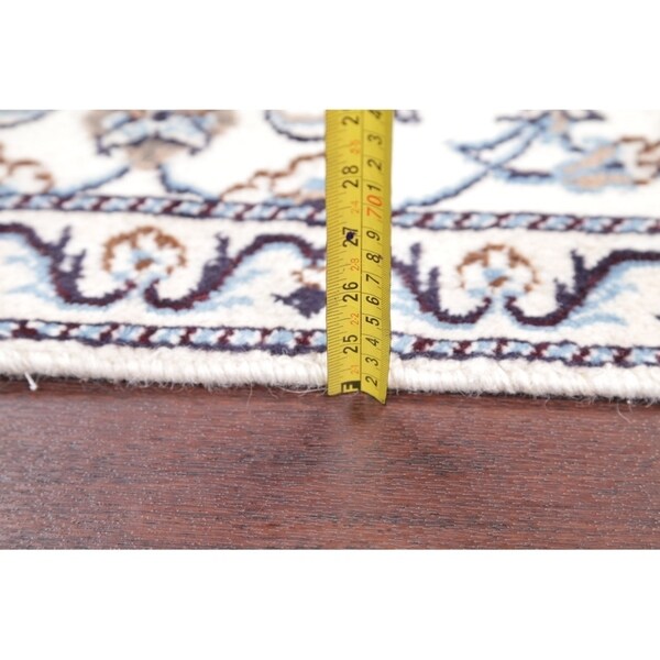 Nain Floral Hand Knotted Wool Persian Rug - 4'8" x 2'3" Runner