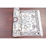 Nain Floral Hand Knotted Wool Persian Rug - 4'8" x 2'3" Runner