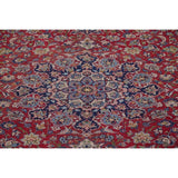 Najafabad Floral Medallion Traditional Handmade Wool Persian Area Rug - 12'10" x 9'11"