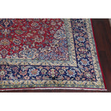 Najafabad Floral Medallion Traditional Handmade Wool Persian Area Rug - 12'10" x 9'11"