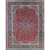 Najafabad Floral Medallion Traditional Handmade Wool Persian Area Rug - 12'10" x 9'11"