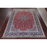 Najafabad Floral Medallion Traditional Handmade Wool Persian Area Rug - 12'10" x 9'11"