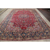 Najafabad Floral Medallion Traditional Handmade Wool Persian Area Rug - 13'10" x 9'8"