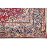 Najafabad Floral Medallion Traditional Handmade Wool Persian Area Rug - 13'10" x 9'8"