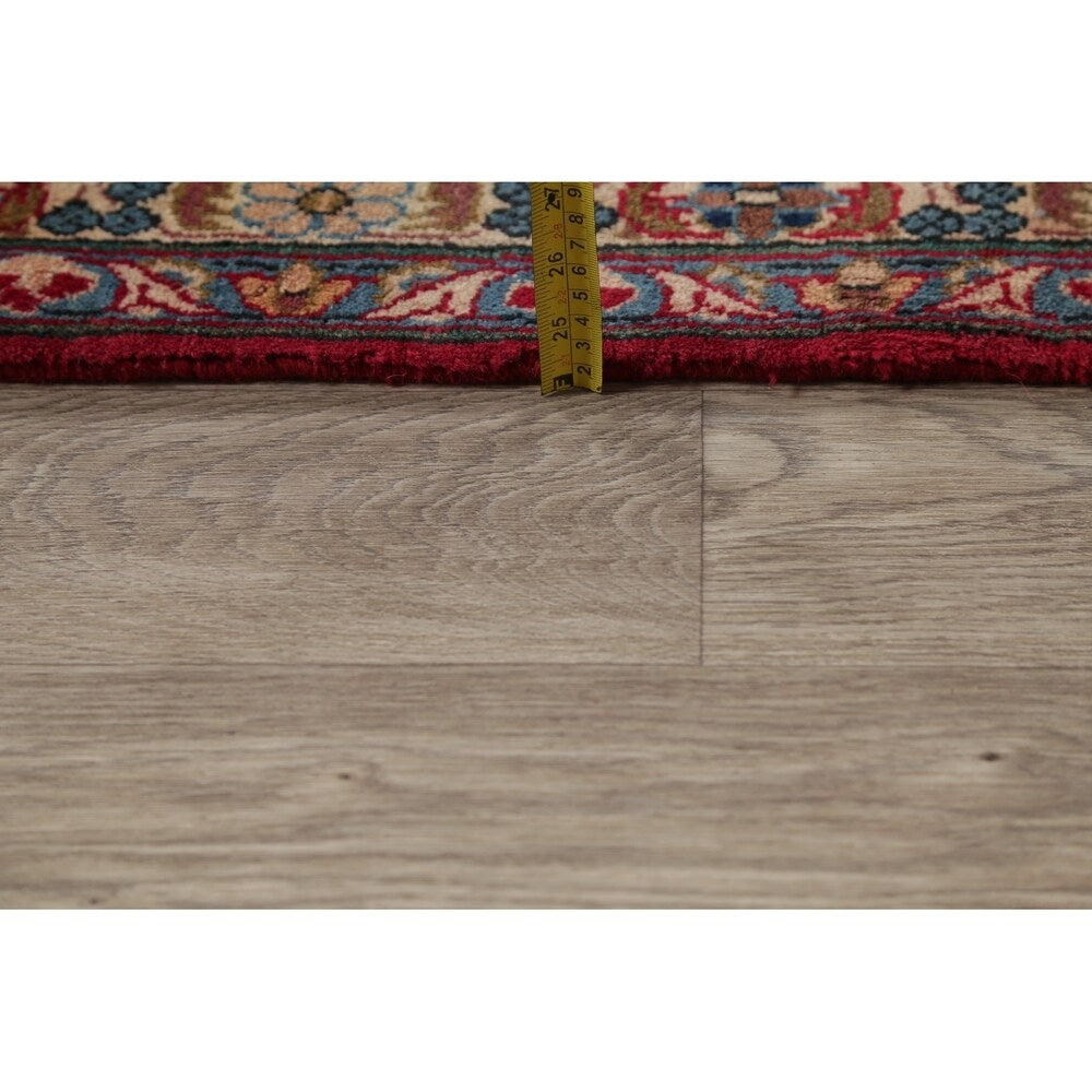 Najafabad Floral Medallion Traditional Handmade Wool Persian Area Rug - 13'10" x 9'8"