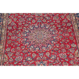 Najafabad Floral Medallion Traditional Handmade Wool Persian Area Rug - 13'10" x 9'8"