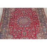 Najafabad Floral Medallion Traditional Handmade Wool Persian Area Rug - 13'10" x 9'8"